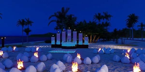 Evento nocturno en playa — EPA Creatividad